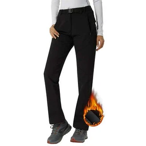 YUSHOW Damen Fleece gefütterte wasserdichte Softshell Schneehose, Größe M - Bild 1 von 4