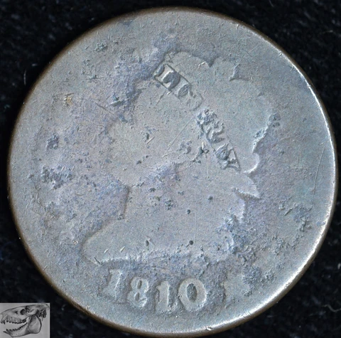 1810/09 Classic Head Large Cent, S-281 Variety, About Good Condition, C6288 Cover