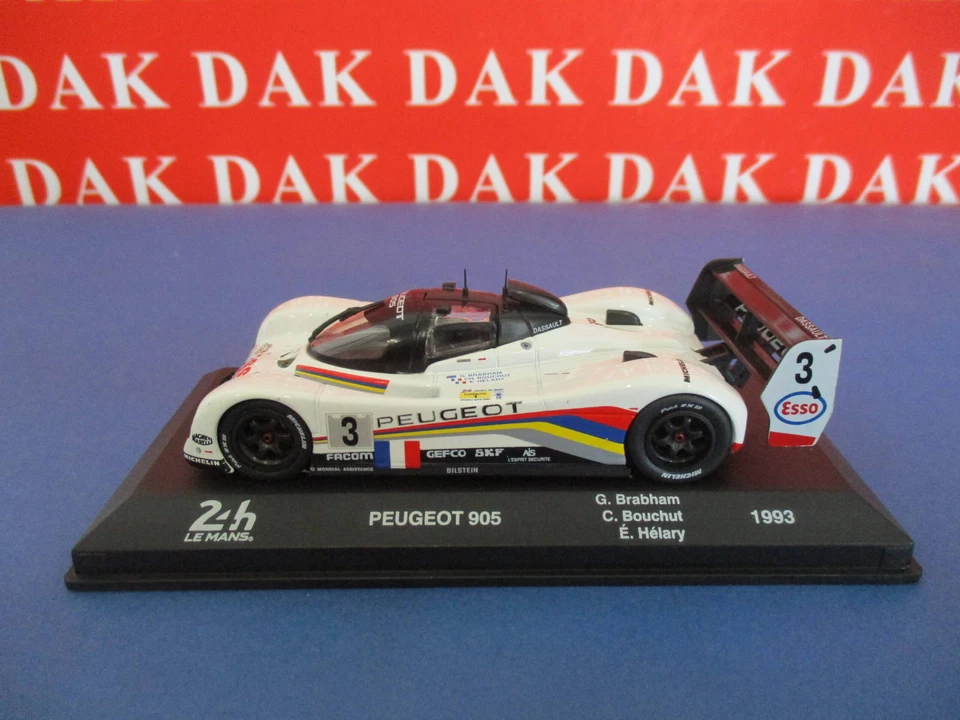 Die cast 1/43 Modellino Auto Peugeot 905 24H Le Mans 1993 G. Brabham - Immagine 1 di 4