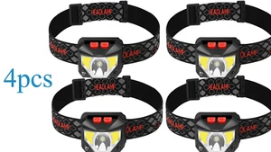 Linterna Frontal Con Luz Blanca Y Roja LED Recargable Impermeable Para Exterior - Imagen 1 de 12