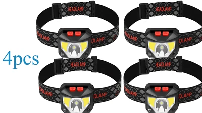 Linterna Frontal Con Luz Blanca Y Roja LED Recargable Impermeable Para Exterior - Imagen 1 de 4