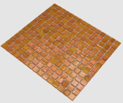 Mosaïque Marron Clair Williams Mélange Céramique Brillant Carré Mur Wc WB230-G34 - Photo 1/4