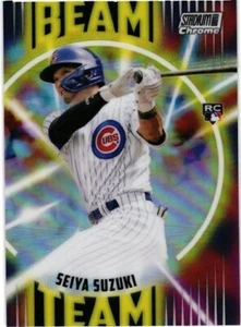 2022 TOPPS STADIUM CLUB CHROME - BEAM TEAM - BT-20 - SEIYA SUZUKI - ROOKIE -CUBS - Picture 1 of 2