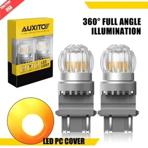 AUXITO 3157 3030 SMD LED Turn Signal Light Bulbs CANBUS Anti Hyper Flash Amber - Picture 1 of 21