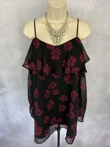 Chiffon Floral Ladies Top UK 8 Cocktail Evening Party Special Occasion - Picture 1 of 17