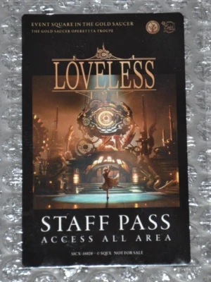 Final Fantasy VII 7 - Renacimiento - Pase de Personal SIN AMOR - Bono Premium - Japón RARO Foto 1 de 3