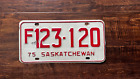 1975 Saskatchewan License Plate Licence Tag