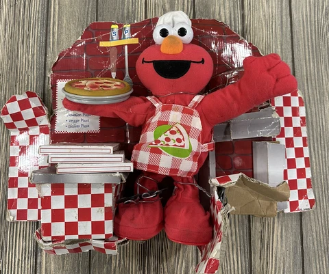 Pizza Party Time! Fisher Price Singing Pizza Elmo 2006 Toy Sesame Street! Cover