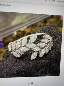 1.34 Carat Marquise 18 Carat diamondwhite gold ring size R worn twice - Picture 1 of 16
