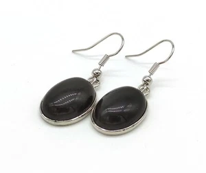 Orecchini con cabochon in Onice nera - Foto 1 di 1