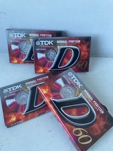 Paquete de 4 cintas de casete TDK D60 totalmente nuevas y selladas LEER INFORMACIÓN - Imagen 1 de 6