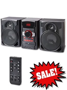 100W CD Stereo System W/ USB & Bluetooth Connectivity Remote Home Audio Speakers - Picture 1 of 6