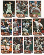 2023 Topps Update ​San Francisco Giants team set (11 cards) Scmitt, Sabol RC