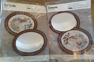 VTG Janlynn Embroidery Kits Strawberry & Blueberry Farm-Oval Frames/Pillow Front - Picture 1 of 6
