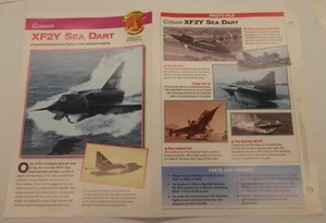 Convair XF2Y Sea Dart F2Y Seaplane Spec Sheet Aircraft of The World Brochure - Picture 1 of 2