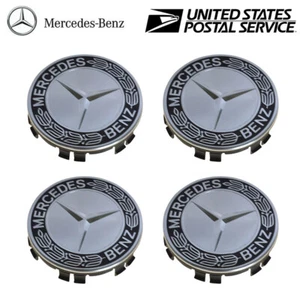 x4 MERCEDES BENZ Alloy Wheel Center Cover Emblem Logo Badge Star Hub Cap Kit Set - Picture 1 of 4