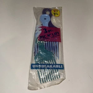Rare Vintage 80s 90s *NEW* INCREDIBLE UNBREAKABLE COMB Hair 3 PACK - Picture 1 of 4