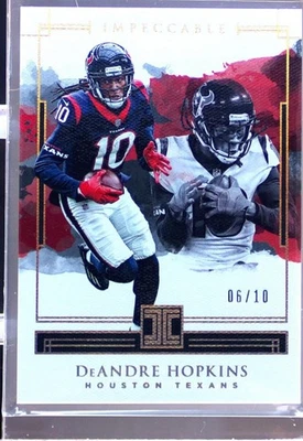 2018 Impeccable DeAndre Hopkins Gold /10 #45 Texans - Image 1 of 2