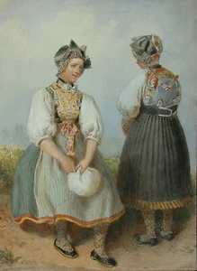 Carl GOEBEL (1824-1899) Dachauerinnen a Monaco di Baviera. - Foto 1 di 12