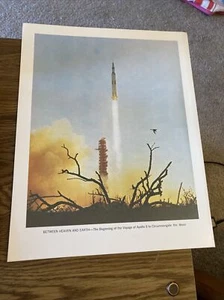 1968 NASA Apollo photo print Between Heaven and Earth, The Beginning of the - Picture 1 of 2