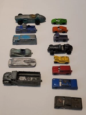 Vintage 1960's Midgetoy + Tootsietoy Car & Truck Lot of 14 Rare Gems Throughout  - Image 1 of 4