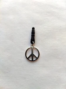 Universal Peace Cell Phone Charm Anti Dust Proof Plug Ear Cap Jack Handmade Hip - Zdjęcie 1 z 6