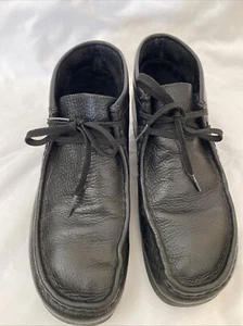 Men Clarks Wallabee Original Black Smooth Leather Limited Edition shoes - Picture 1 of 8