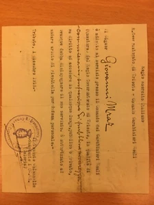 Dekret signiert von Candido Celoria - Bild 1 von 1