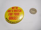 Vintage Sperry New Holland Grass Match badge agriculture pins farming combine