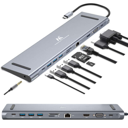 Docking station per laptop con hub USB tipo C USB 3x 3.0