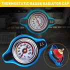 Blue Small Head Thermostatic Radiator Cap Cover Water Temp Gauge 1.1 BAR For Car Toyota Crown
