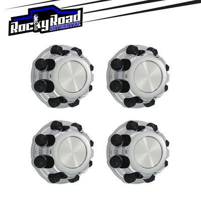 Tapacubos centrales cromados para 99-10 Silverado Sierra 2500HD 3500HD (juego de 4) Foto 1 de 4