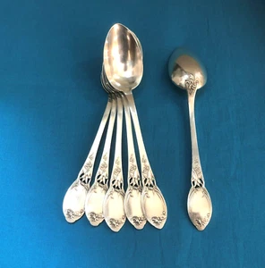 1 petite cuillère BOULENGER modèle NENUPHAR métal argenté 13,7 cm ART NOUVEAU - Picture 1 of 9