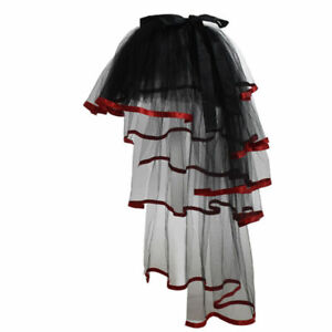 Women Mesh Tulle Bustle Goth Fancy Bustle Skirt Burlesque Tutu   Rocky Skirt