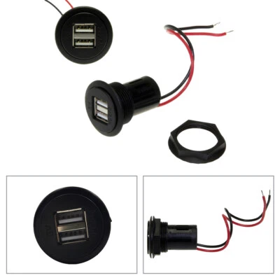 Auto Dual USB Ladegerät Buchse Einbau KFZ Zigarettenanzünder Steckdose 12V - Bild 1 von 4