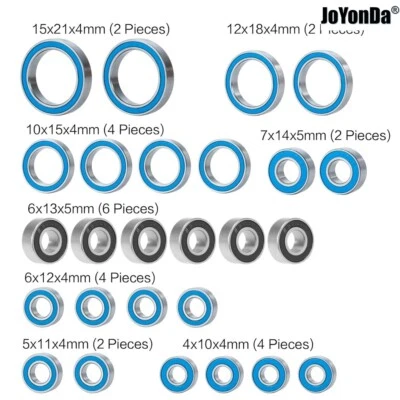 Kit de rodamientos de bolas sellados de goma de 26 piezas para coche sobre orugas RC Traxxas 1/10 TRX-4 TRX4 - Imagen 1 de 4