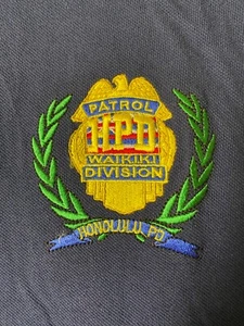 HPD Honolulu Police Department Patrol Waikiki Division Blue Polo Shirt - Picture 1 of 20