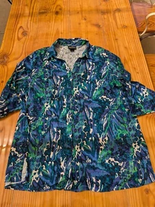 Blusa mujer Maggie Barnes azul manga 3/4 talla 22w - Imagen 1 de 6