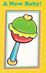 NEW BORN - YELLOW BOARDER WITH A RATTLE by Mrs A's Gift & Candle Shack
