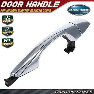 Front Passenger Side Chrome Exterior Door Handle for Hyundai Santa Fe Sport XL - Image 1 of 4