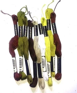 LOT 9 ANCHOR THREADS COTTON EMBROIDERY HAND SOFT CROSS STITCHING KNITTING SKEINS - Picture 1 of 6