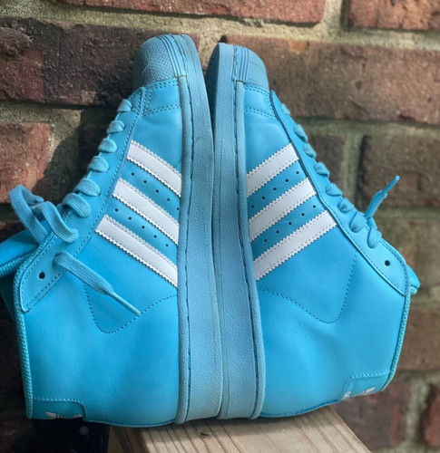 Scarpe Adidas Big bambino taglia 4 5 modelli originali Pro bianco ciano