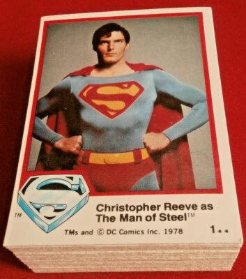 SUPERMAN - Complete VINTAGE Base Set - Topps UK 1st Series - 1978 (66 Cards) - Image 1 of 4