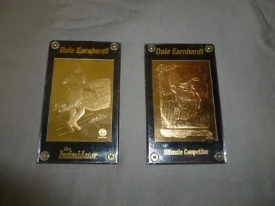 Nuevo conjunto de 2 tarjetas NASCAR 1998 Dale Earnhardt Sr 22 quilates de oro en placas Foto 1 de 4