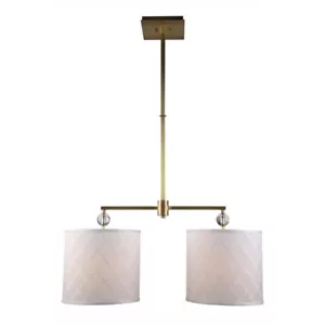 Urban Classic 1445 Gemma 2 Light 12" Pendant, Burnished Brass- 1445D34BB - Picture 1 of 1