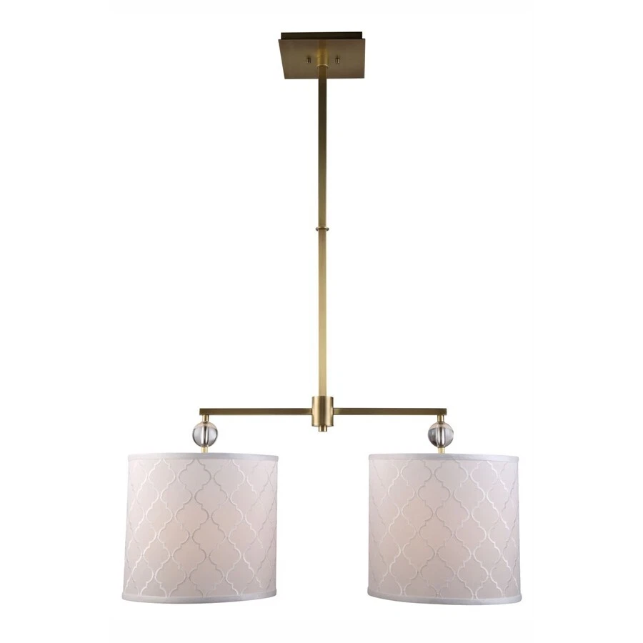 Urban Classic 1445 Gemma 2 Light 12" Pendant, Burnished Brass- 1445D34BB - Image 1 of 1