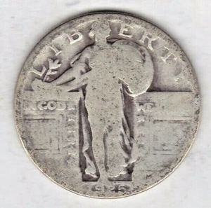 1925 STANDING LIBERTY CUARTO CLASIFICACIÓN EN APROXIMADAMENTE BUEN ESTADO stk 41 - Imagen 1 de 5