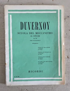 Spartito Musicale Duvernoy Scuola del Meccanismo 15 Studi Op 120 Pianoforte - Imagen 1 de 4