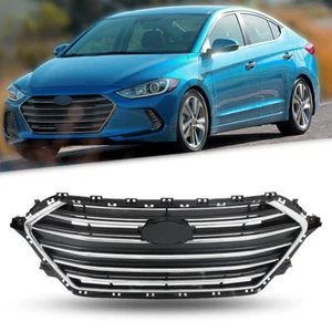 86350-F3100 para Hyundai Elantra 2017 2018 parrilla superior delantera negra parrilla cromada - Imagen 1 de 19