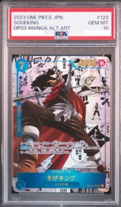 Tarjeta japonesa PSA 10 Sogeking OP03-122 cómic paralelo manga arte antiguo - Imagen 1 de 2